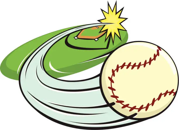 Vector illustration of Home Run