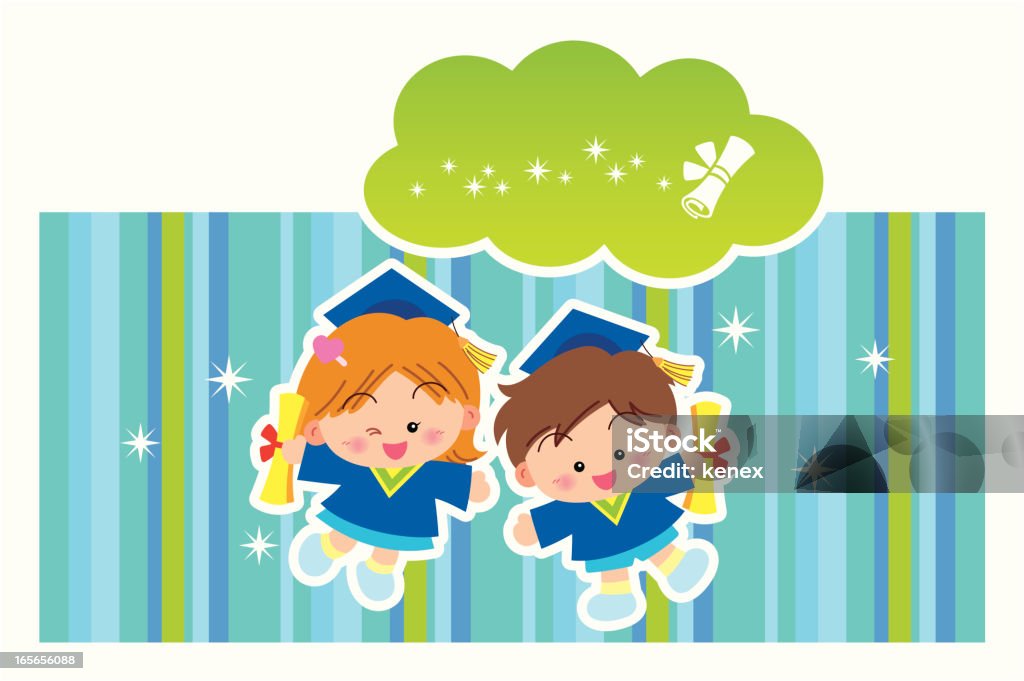 Graduation-kids Graduation-kids -included ai, coreldraw & 300dpi jpg format Child stock vector