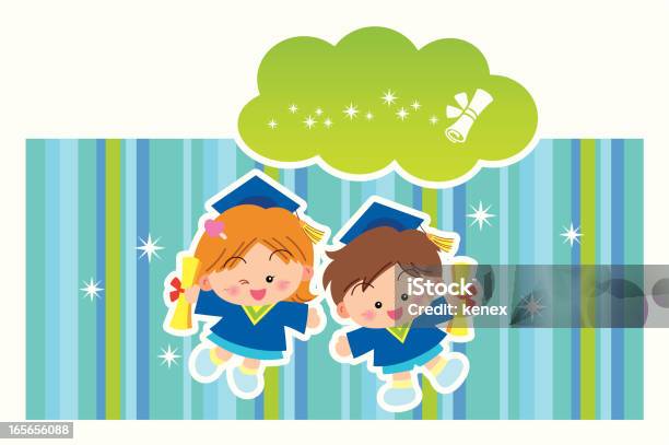 Graduationkids Stock Illustration - Download Image Now - Child, Graduation, Diploma