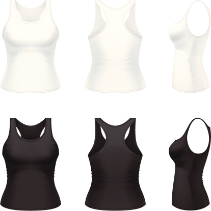 Vector illustration of classic women's singlet.