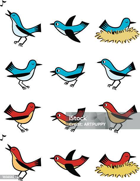 Piosenka Ptaki - Stockowe grafiki wektorowe i więcej obrazów Pasówka śpiewna - Pasówka śpiewna, Dowcip rysunkowy, Dźwięk zwierzęcia
