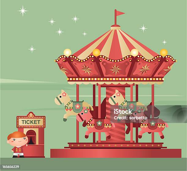 Carousel Stock Illustration - Download Image Now - Carousel Horses, Carousel, Amusement Park