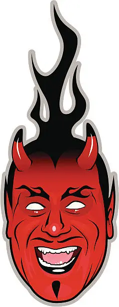 Vector illustration of Devil Head Illustration