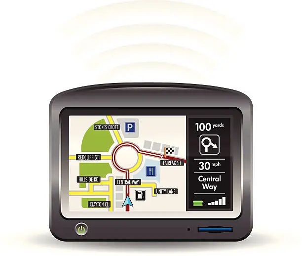 Vector illustration of Satellite Navigation (GPS)