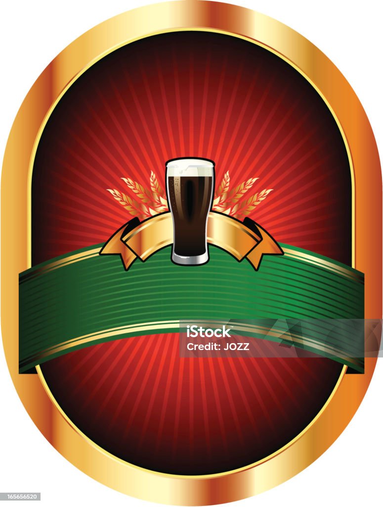 Cerveja red label - Vetor de Cerveja royalty-free