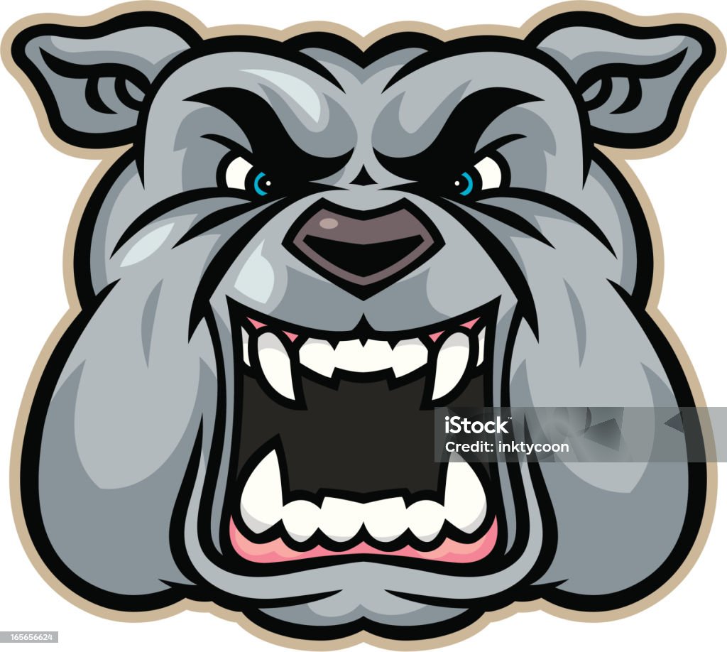 Bulldog Growl de - arte vectorial de Perro libre de derechos