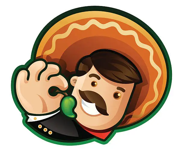 Vector illustration of World Food Characters Mexico