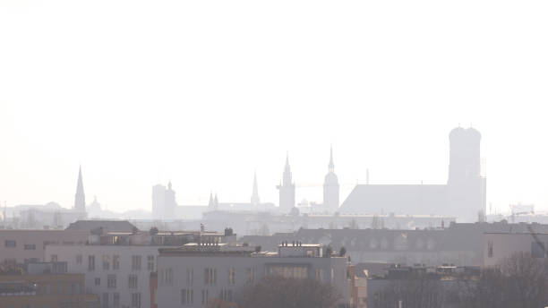 istock Munich Germany Marienplatz cityscape silhouette sunset 1656566401