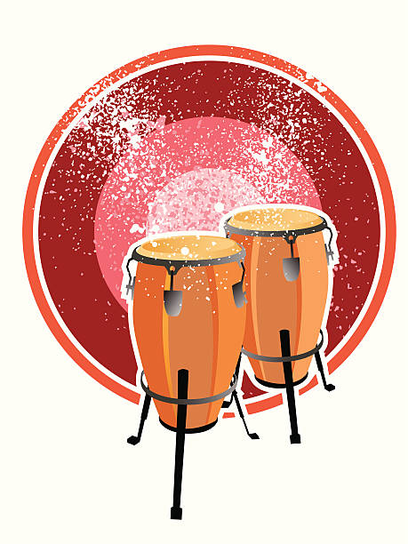 tumbadoras - sonido stock illustrations