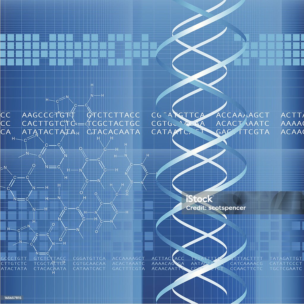 ДНК-код - Векторная графика Гель для секвенирования ДНК роялти-фри