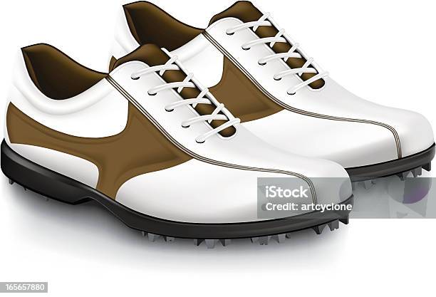 Golf Shoe Stock Illustration - Download Image Now - Golf Shoe, Vector, Brown