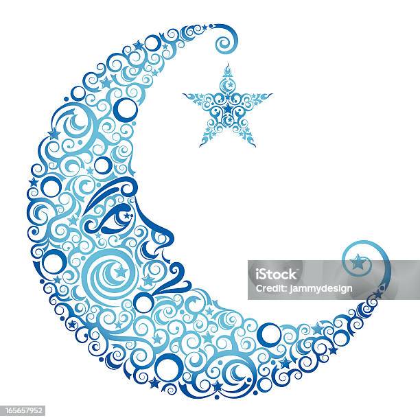 Crescent Moon Star Stock Illustration - Download Image Now - Moon, Moon Surface, Crescent