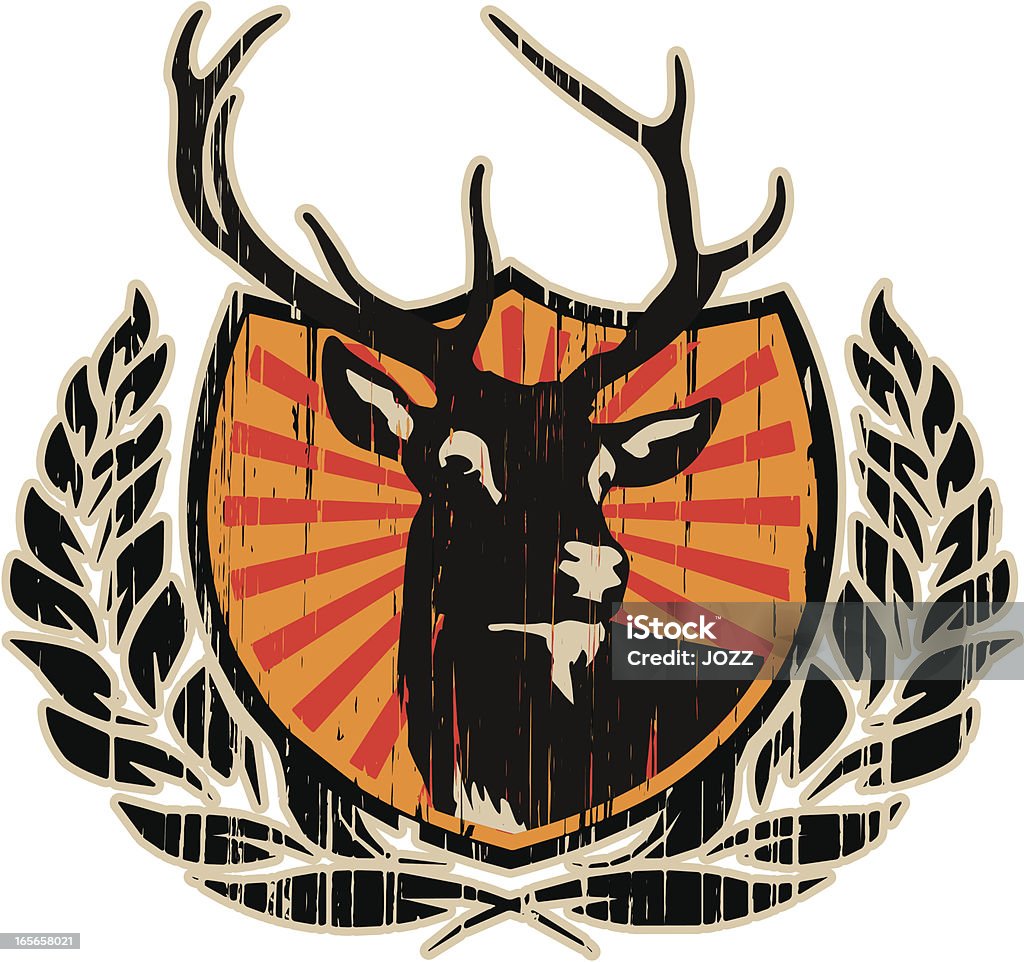 deer grunge insignias - arte vectorial de Ciervo libre de derechos