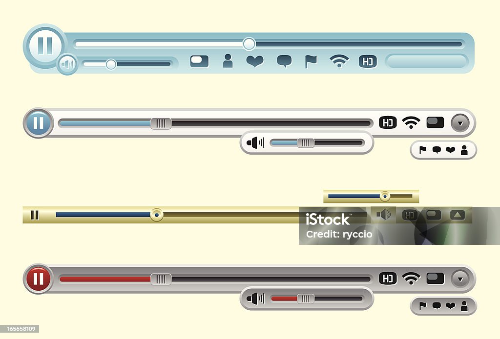 Abstract Video Player Interface Video Player Interfaces Stock Illustration - Download Image Now ...