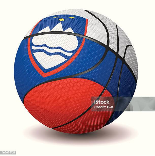 Koszykówkasłowenia - Stockowe grafiki wektorowe i więcej obrazów Bez ludzi - Bez ludzi, Flaga państwowa, Grafika wektorowa