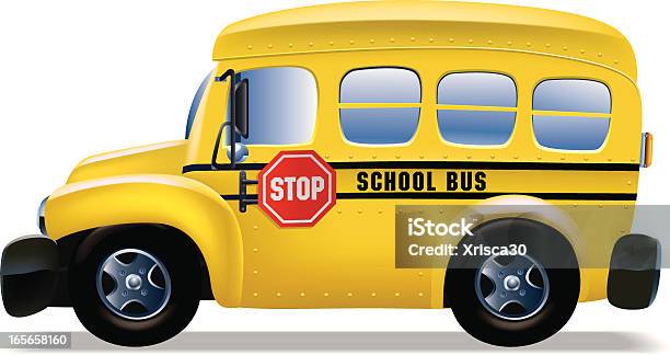 Autocarro Escolar - Arte vetorial de stock e mais imagens de Amarelo - Amarelo, Autocarro, Autocarro Escolar