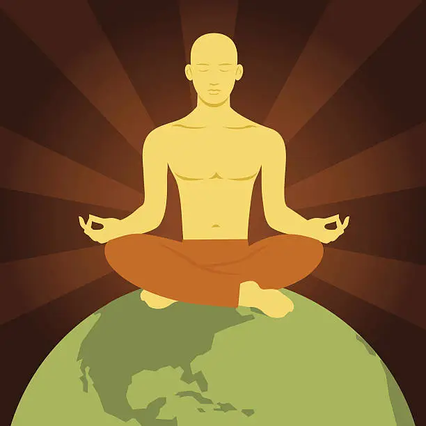 Vector illustration of Global Meditation
