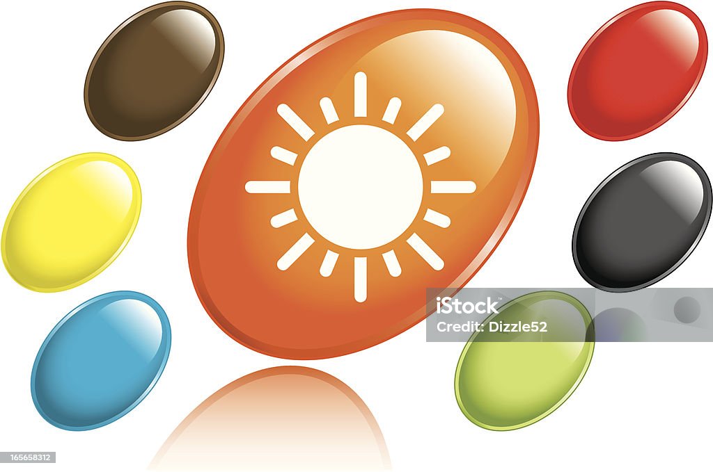 Sun Icon A vector illustration of a Sun icon with the option of many different colors.  Done in Adobe Illustrator in CMYK color format. Black Color stock vector