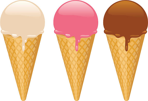 Cartoon Of A Ice Cream Cones Stock Photos, Pictures & Royalty-Free Images -  iStock