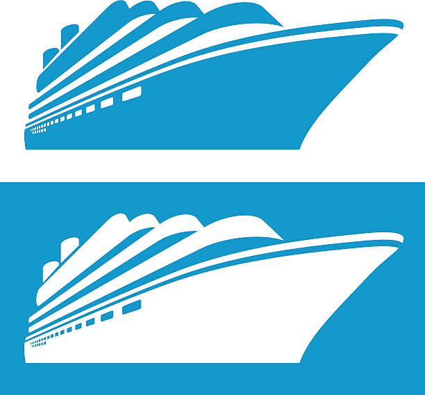 Cruise ship Cruise ship design element in vector format. cruise ship stock illustrations