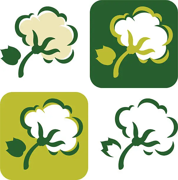 Vector illustration of Organic cotton icon