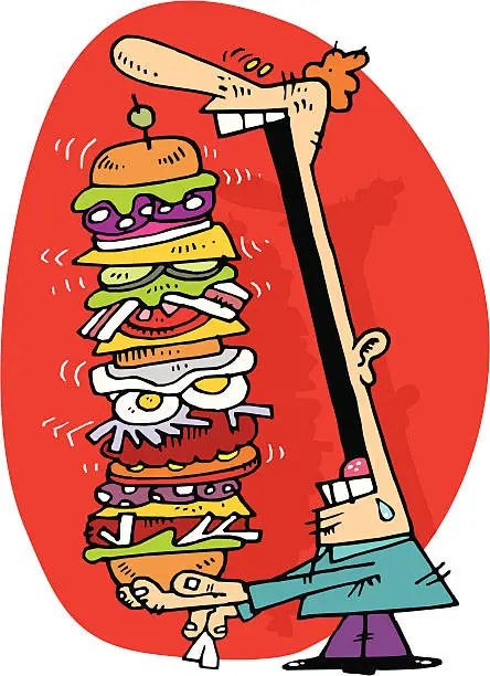 Vector illustration of giant burger!!