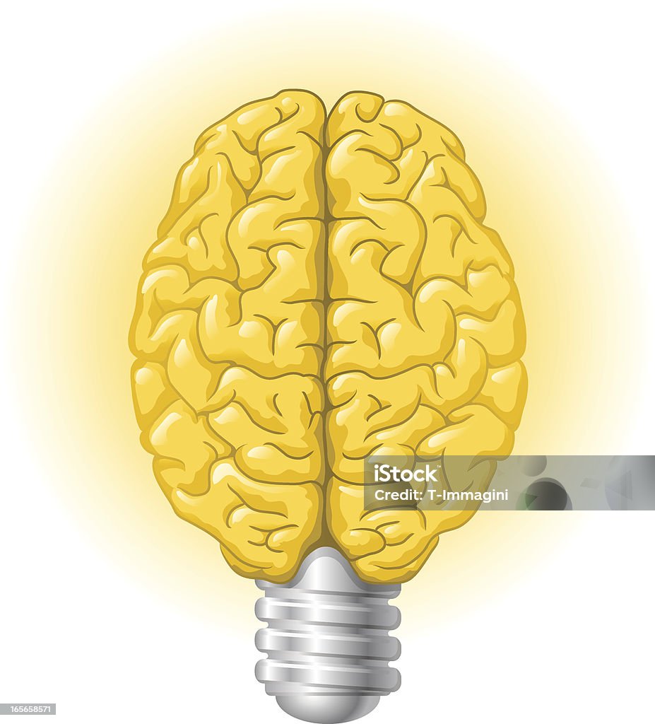 Des Weiteren gibt es Halogen-Glühbirne Gehirn - Lizenzfrei Stolpern Vektorgrafik