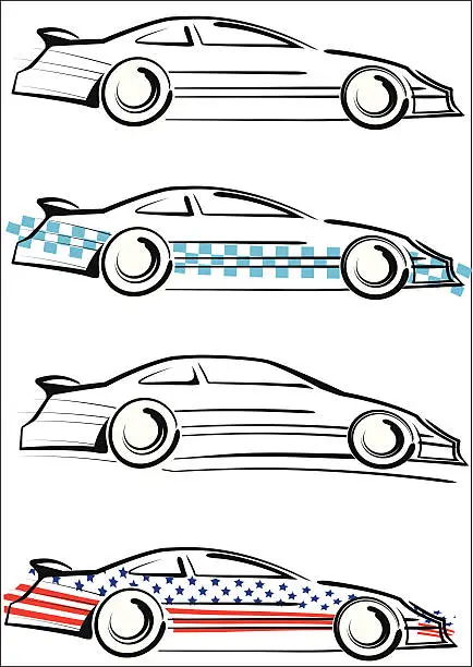 Vector illustration of Nascar Racer
