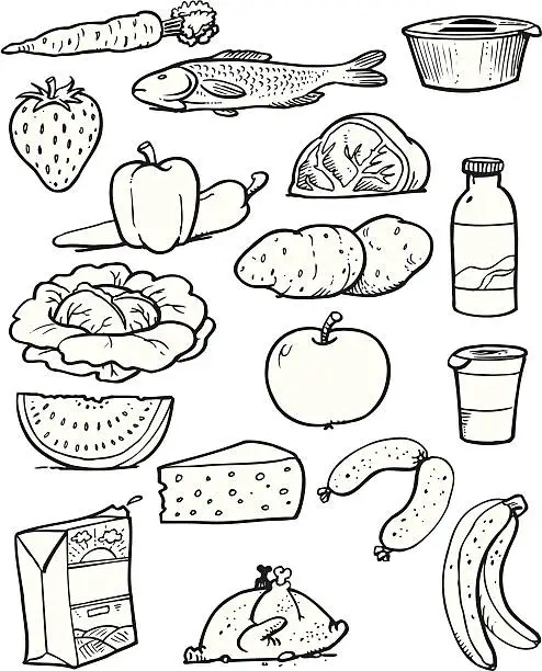 Vector illustration of Food