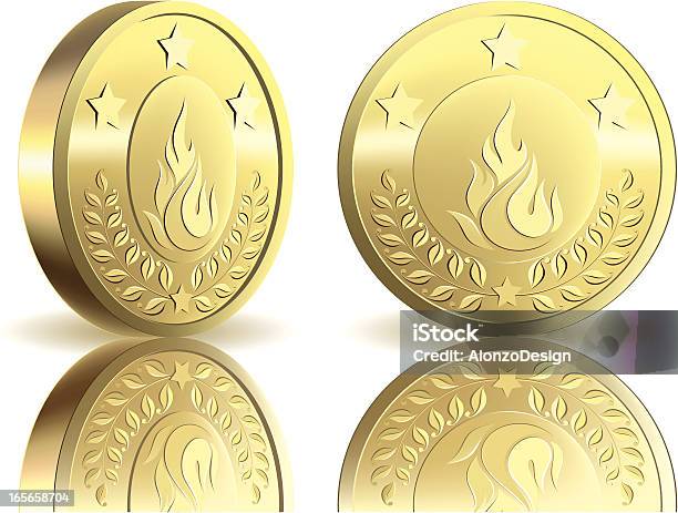 Gold Medal Stock Illustration - Download Image Now - Coin, Three Dimensional, Award