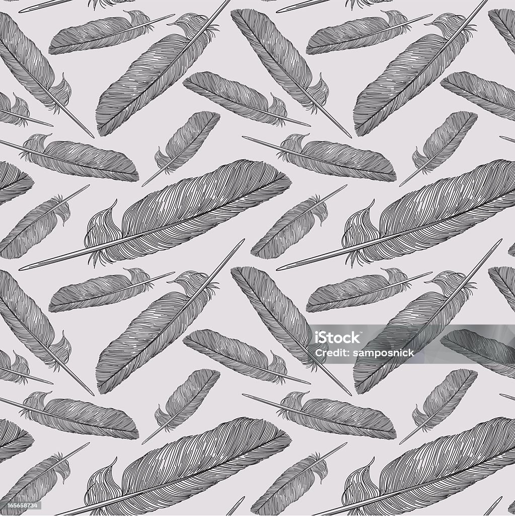 Feather Pattern Pattern made from line artwork of pigeon feathers. Feather stock vector