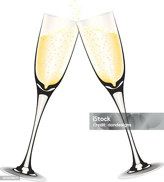 Champagner Stock Vektor Art und mehr Bilder von Illustration - Illustration, Schaumwein, Einen Toast ausbringen