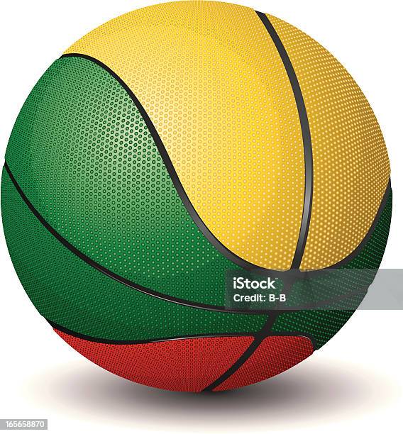 Basketballlituanie Vecteurs libres de droits et plus d'images vectorielles de Ballon de basket - Ballon de basket, Basket-ball, Compétition
