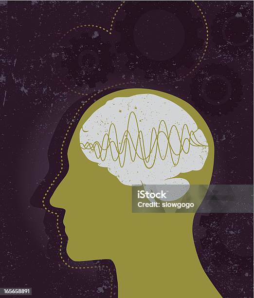 Мозг Работает — стоковая векторная графика и другие изображения на тему Сотрясение - Сотрясение, Болезнь Альцгеймера, Психическое здоровье