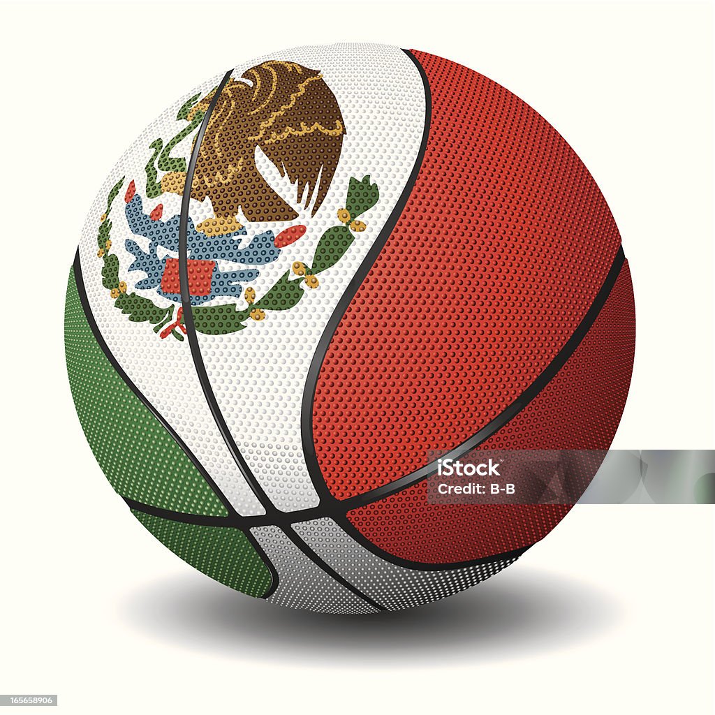 Basketball-Mexico Mexican National basket ball. Basketball - Ball stock vector
