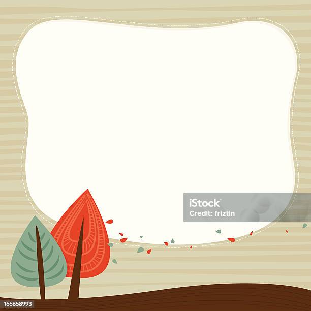 Two Trees Stock Illustration - Download Image Now - Autumn, Backgrounds, Beige