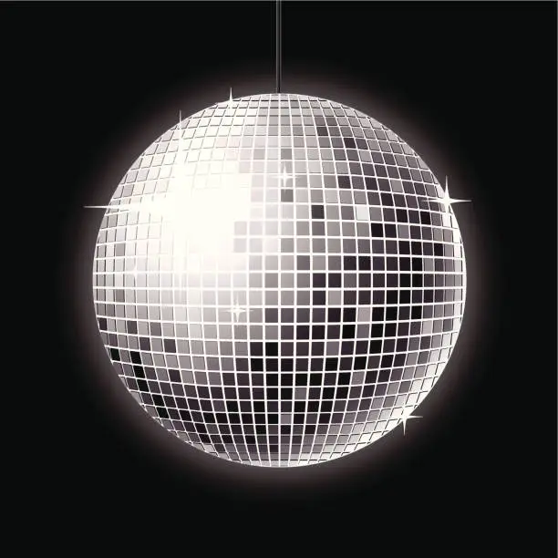 Vector illustration of disco ball