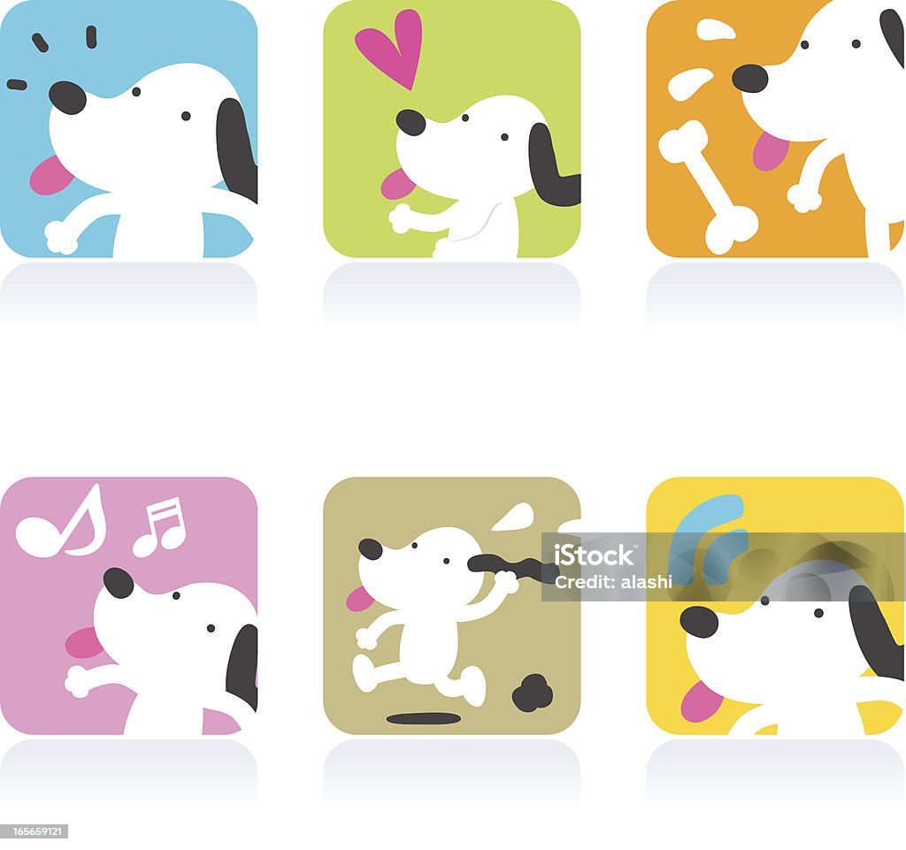 Icon Set( Emoticons ) - Cute Dog Cute style vector icons - Cute Dog. Dog stock vector