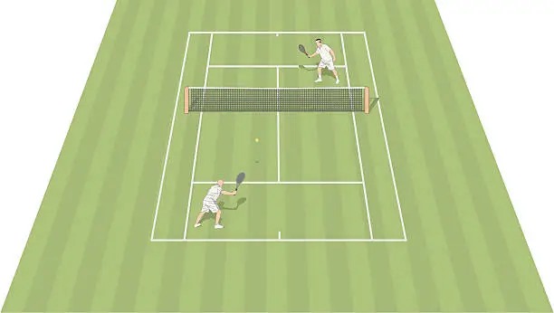 Vector illustration of Tennis Court Grass