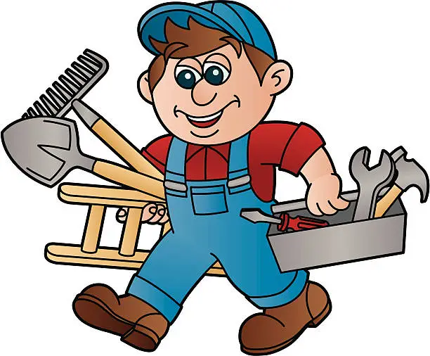 Vector illustration of Handyman