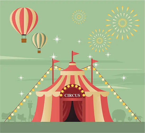 Vector illustration of Circus Tent