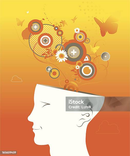 Think In Spring Stock Illustration - Download Image Now - Anatomy, Contemplation, One Person