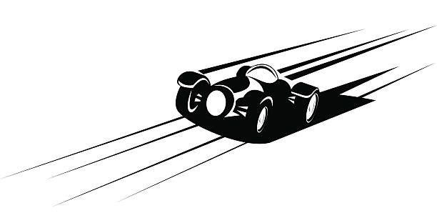 Fast racing car 50's style. See also: