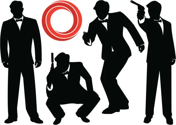 Vector illustration of Secret Agents