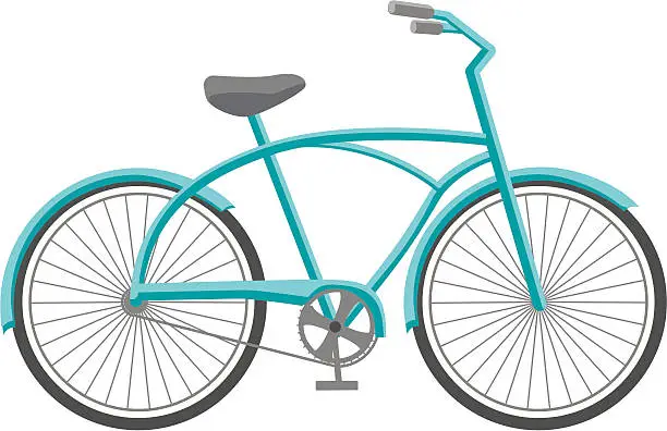 Vector illustration of Blue Bike