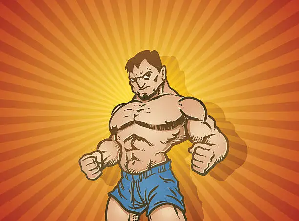 Vector illustration of Ultimate Fighter