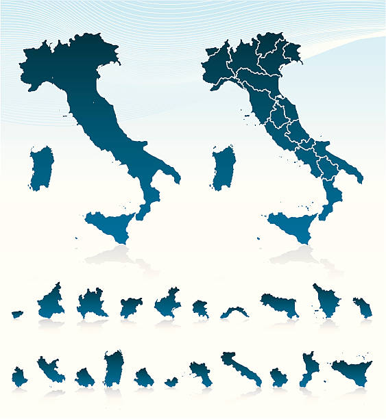 イタリア） - italy map sicily cartography点のイラスト素材／クリップアート素材／マンガ素材／アイコン素材