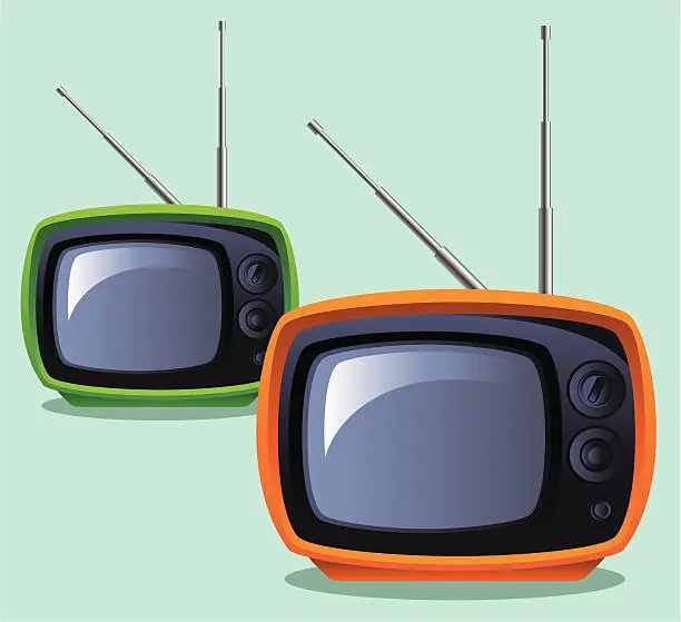 Vector illustration of Retro Style TV