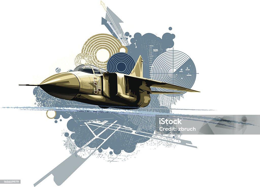 Composição com modernas warcraft - Vetor de Pista de Aterrizagem royalty-free