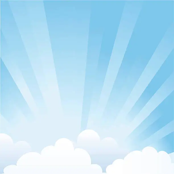 Vector illustration of Sky with clouds